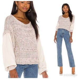 NWT Free People Honey Cable chunky knit sweater